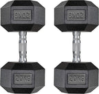 WAFI FITNESS Rubber Hex Dumbbell 2.5KG TO 50 KG – Commercial Strength Training Weight