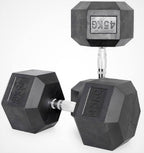WAFI FITNESS Rubber Hex Dumbbell 2.5KG TO 50 KG – Commercial Strength Training Weight