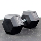 WAFI FITNESS Rubber Hex Dumbbell 2.5KG TO 50 KG – Commercial Strength Training Weight